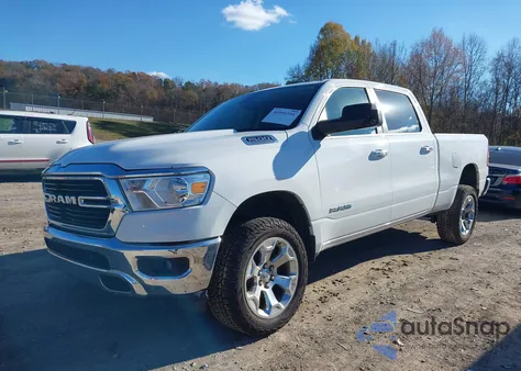 2019 Ram 1500 Big Horn/Lone Star 4X4 6'4 Box z USA, uszkodzony, nr VIN 1C6SRFMT3KN689549